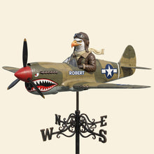 Load image into Gallery viewer, "Fly High with Style!" - Vintage Fighter Pilot Metal Weather Vane - Personalized Aviator Gift for Enthusiasts and Collectors Metal Signs PopCulturePrints
