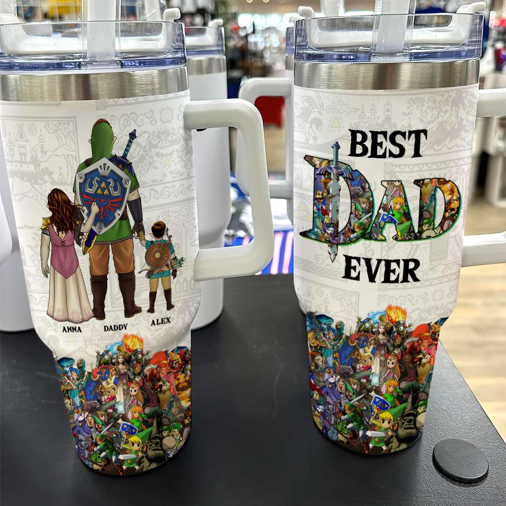 Custom Hero-Themed Tumbler for Dad - Best Dad Ever Tumbler Cup PopCulturePrints