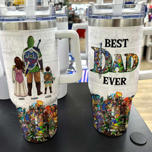 Custom Hero-Themed Tumbler for Dad - Best Dad Ever Tumbler Cup PopCulturePrints