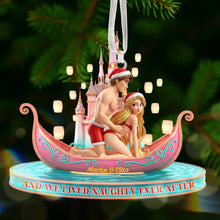 Load image into Gallery viewer, Personalized Christmas Ornament for Couples - ‘And We Lived Naughty Ever After’ Ornament PopCulturePrints
