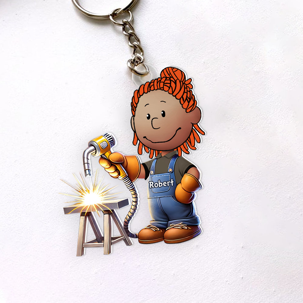 Personalized Welder Keychain - Custom Gift for Welding Enthusiasts Keychains PopCulturePrints