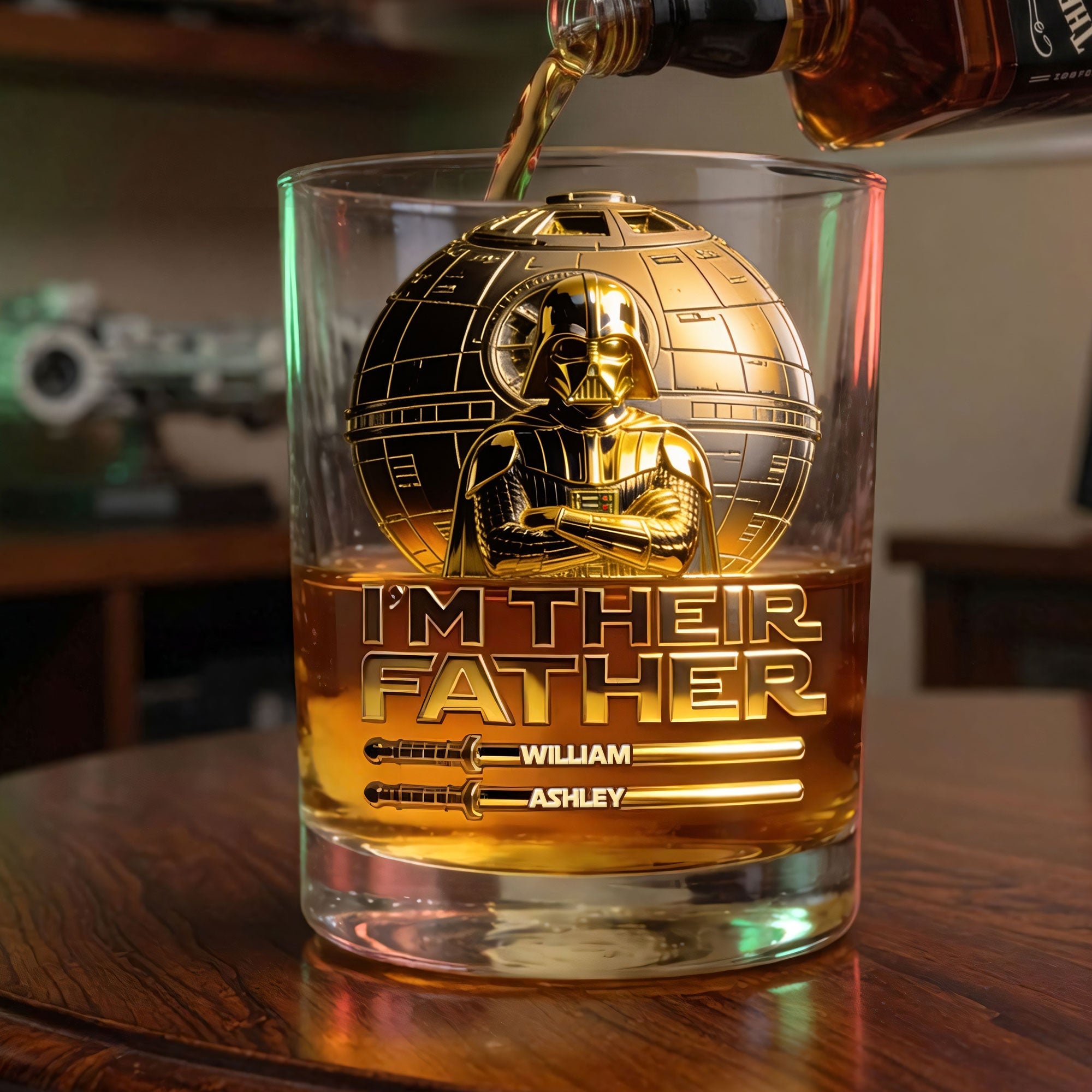 I'm Their Father - Personalized Drinking Glass for Dad and Grandpa Glass PopCulturePrints