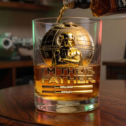 I'm Their Father - Personalized Drinking Glass for Dad and Grandpa Glass PopCulturePrints
