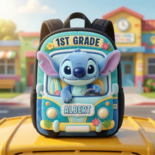 Load image into Gallery viewer, "Back to School Fun with Stitch!" - Personalized Backpack For Kids - Custom Gift for Students Backpack PopCulturePrints

