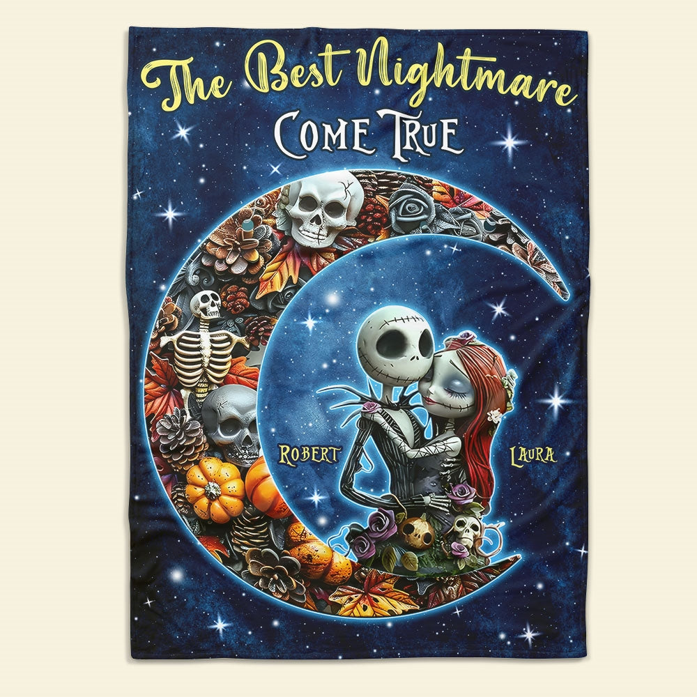 Personalized Halloween Couples Blanket | Best Nightmare Gift | Valentine's Day Gifts Blanket PopCulturePrints