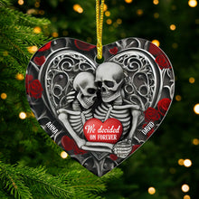 Load image into Gallery viewer, Personalized Skeleton Couple Ornament - Forever Love - Valentine&#39;s Day Gifts Ornament PopCulturePrints
