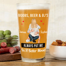 Load image into Gallery viewer, Personalized Naughty Couple Beer Glass - Funny Gift for Beer Lovers
