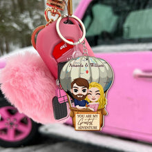 Load image into Gallery viewer, You&#39;re My Greatest Adventure - Personalized Traveling Couple Keychain Keychains PopCulturePrints
