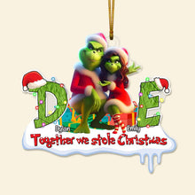 Load image into Gallery viewer, Custom Grinch Ornament for Couples - Personalized Valentine&#39;s Day Gifts Ornament PopCulturePrints

