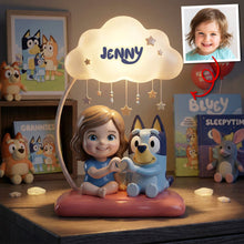 Load image into Gallery viewer, Illuminate Their Imagination - Personalized Lovely Floating Cloud Light Box Light Box PopCulturePrints
