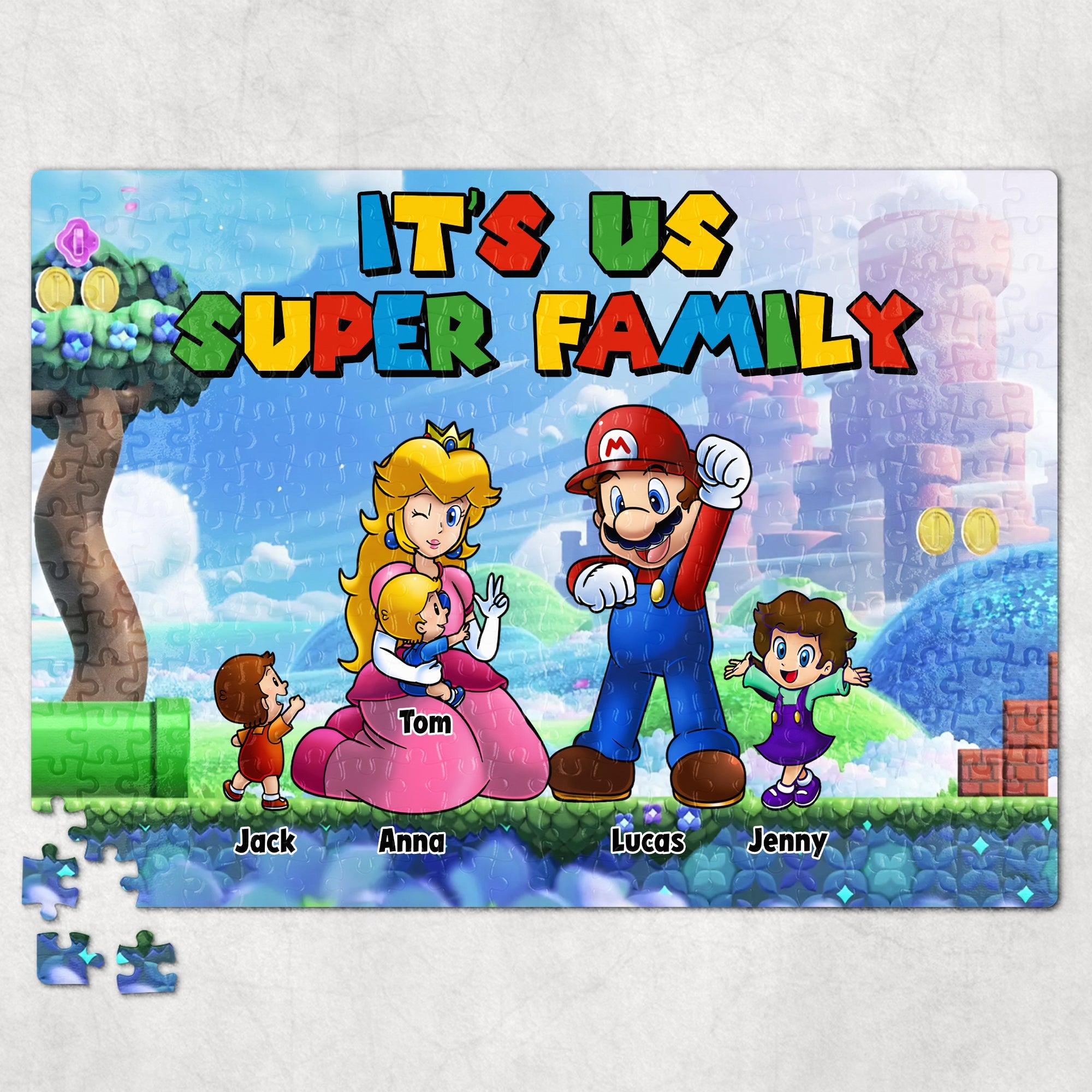 Personalized Super Family Jigsaw Puzzle Jigsaw Puzzles PopCulturePrints