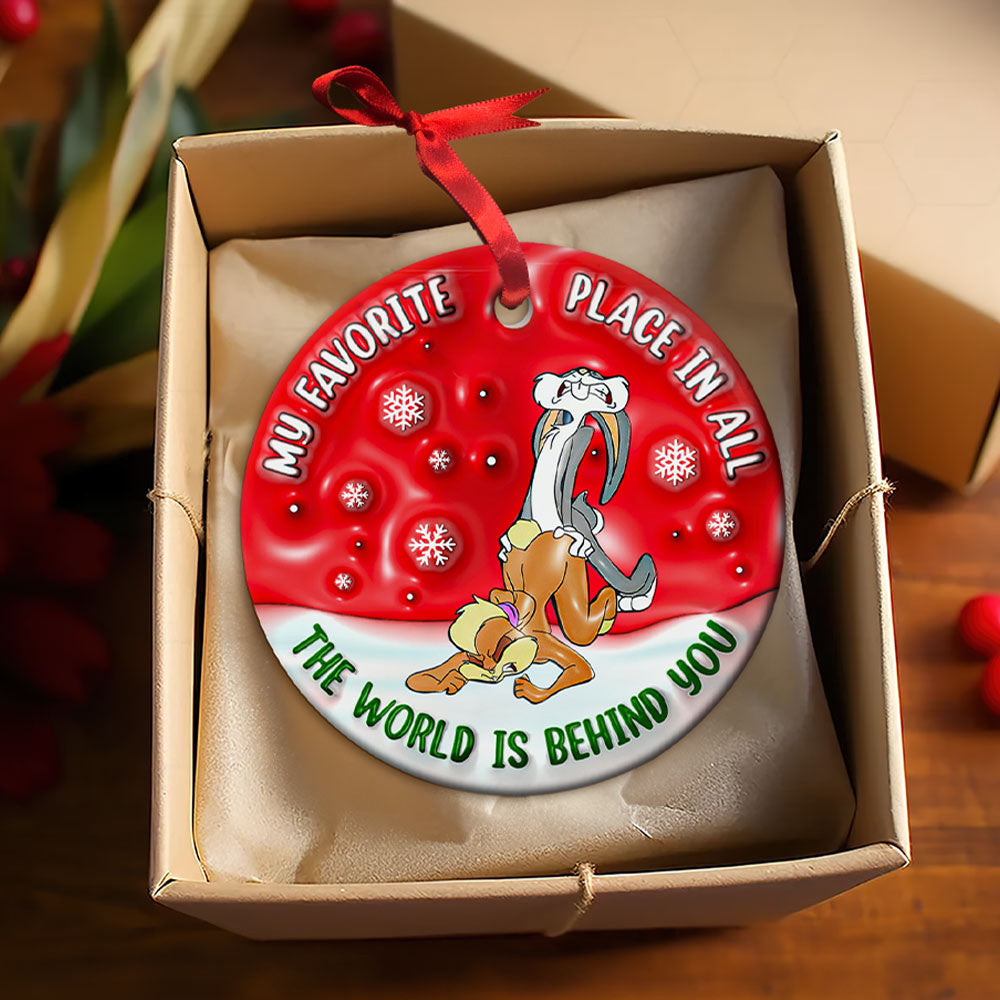 Personalized Cartoon Couple Christmas Ornament | Custom Holiday Decor | Valentine's Day Gifts Ornament PopCulturePrints