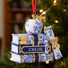 Load image into Gallery viewer, &quot;Celebrate Your Favorite Teacher&quot; - Personalized Teacher Ornament - Unique Gift for Educators, Christmas Keepsake Ornament PopCulturePrints
