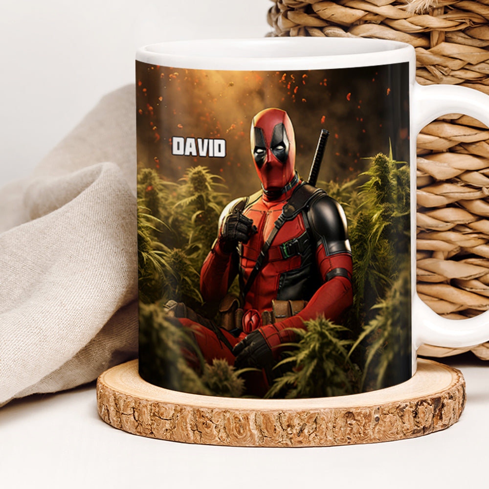 Custom Weed Lover Coffee Mug with Hero Design Coffee Mug PopCulturePrints
