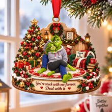 Load image into Gallery viewer, You're Stuck With Me Forever - Furry Mischief Couples Acrylic Ornament
