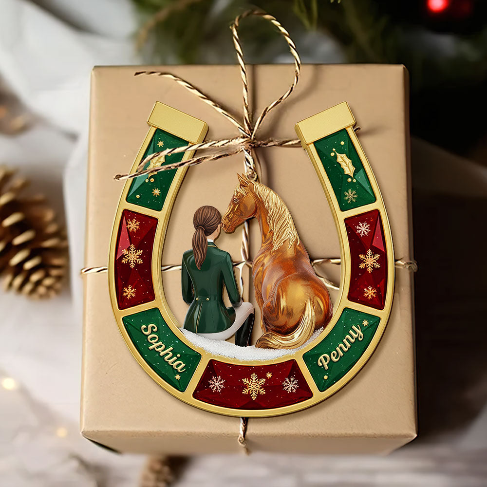 Cherish the Bond - Horse-loving Girl Ornament - Personalized Gift for Horse Lovers Ornament PopCulturePrints