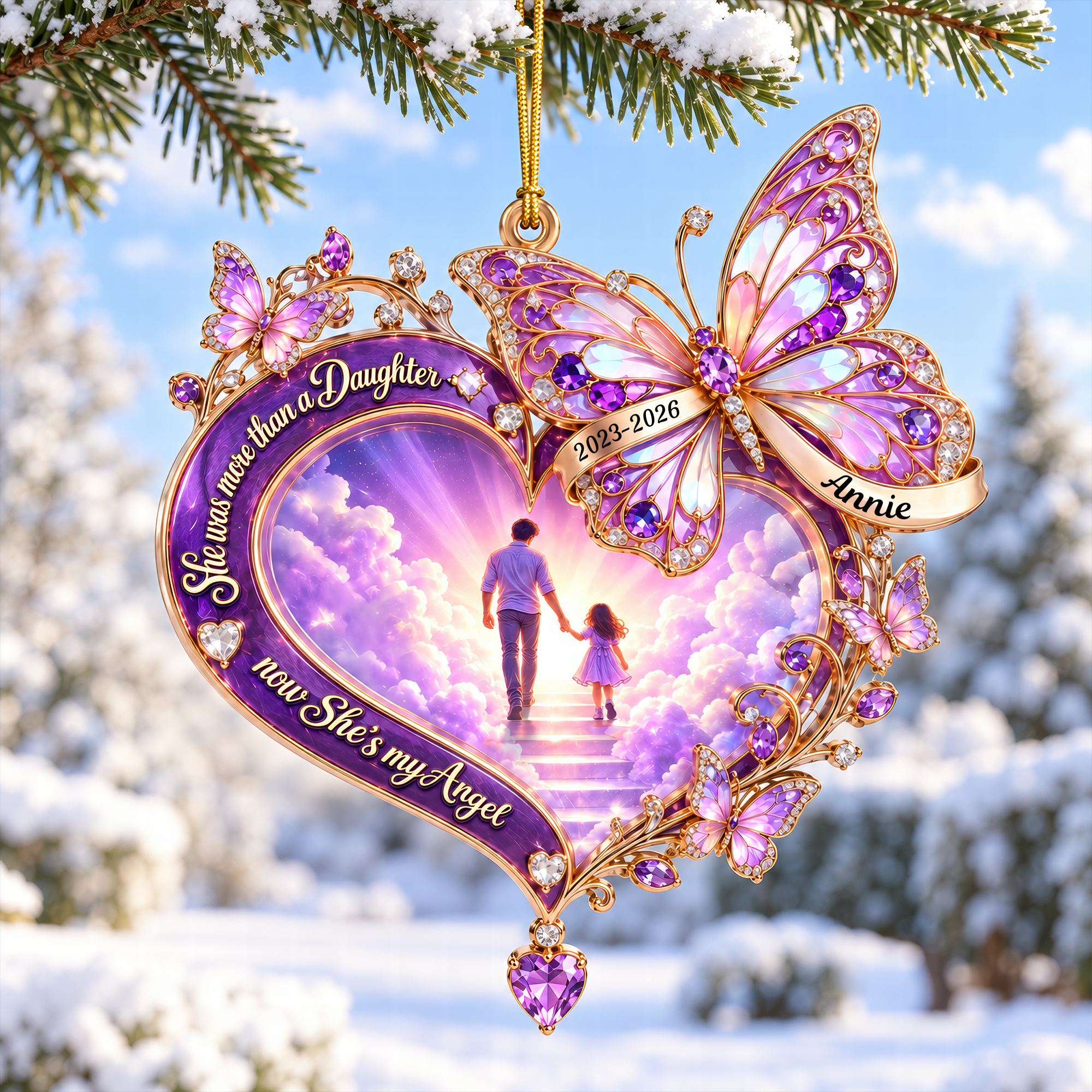 He was more than a Son, now He's my Angel - Personalized Memorial Acrylic Ornament Ornament PopCulturePrints