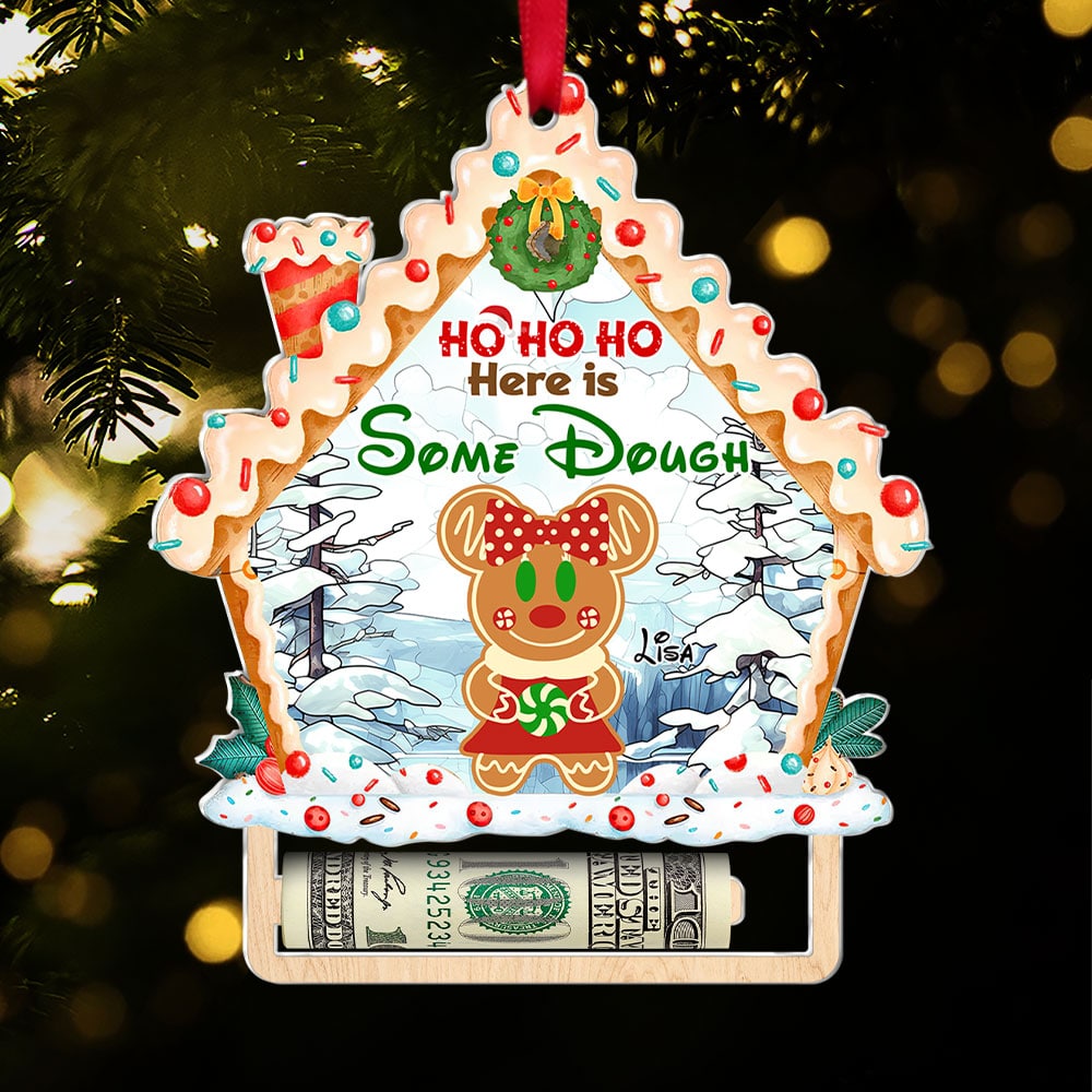 Personalized Christmas Money Holder Ornament - Here is Some Dough