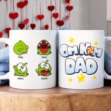 Load image into Gallery viewer, Personalized Om Nom Dad Coffee Mug - Perfect Father&#39;s Day Gift Coffee Mug PopCulturePrints
