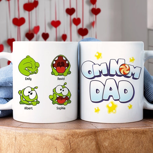 Personalized Om Nom Dad Coffee Mug - Perfect Father's Day Gift Coffee Mug PopCulturePrints