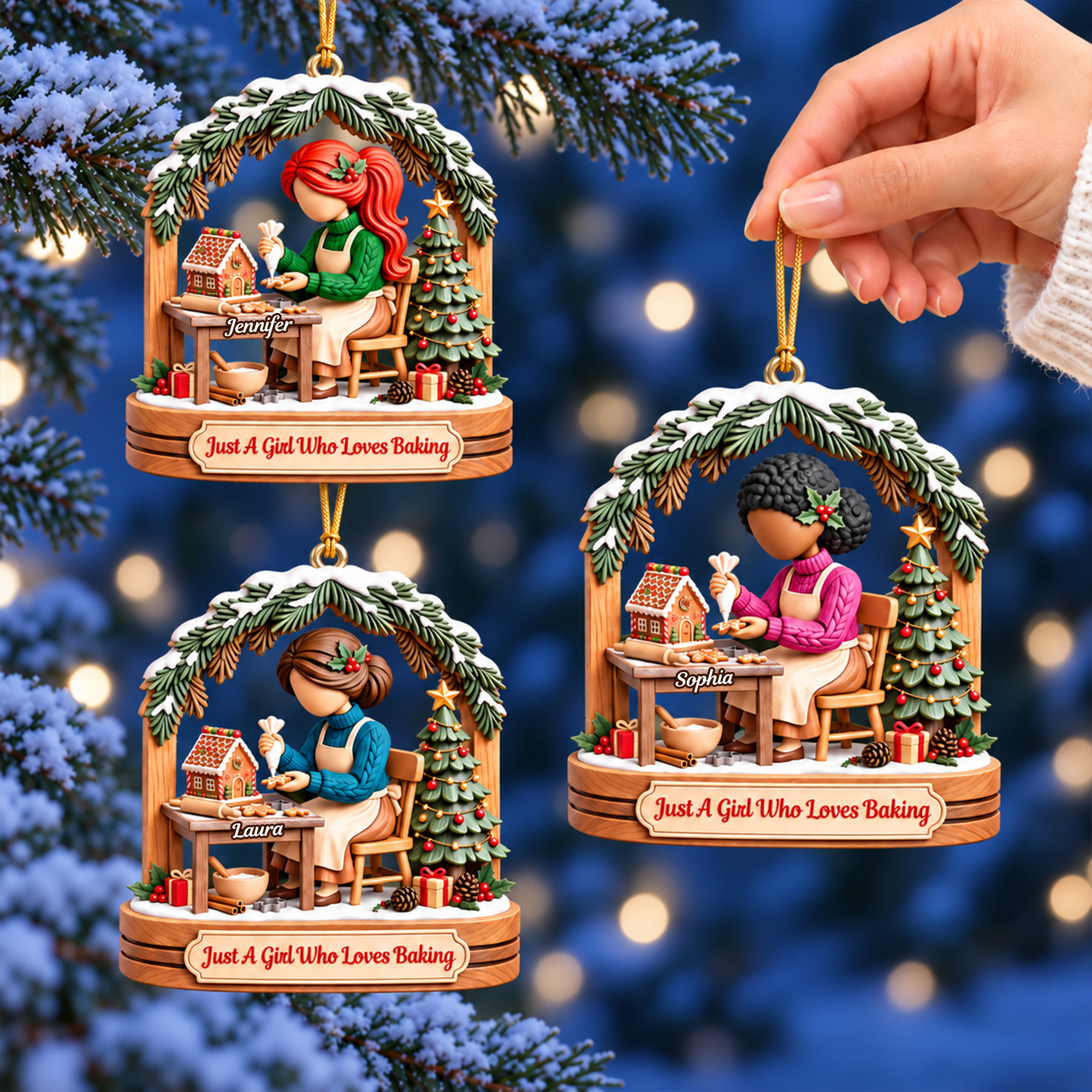 Just A Girl Who Loves Baking - Personalized Christmas Ornament for Baking Enthusiasts