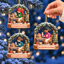 Load image into Gallery viewer, Just A Girl Who Loves Baking - Personalized Christmas Ornament for Baking Enthusiasts
