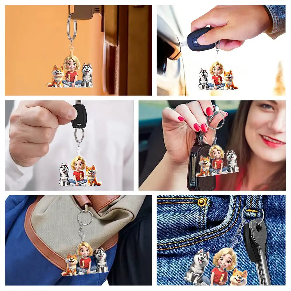 “For the Love of Dogs: A Personalized Touch” - Custom 3D Effect Acrylic Keychain - Perfect Gift for Dog Moms, Dog Dads, and Dog Lovers Acrylic Keychain PopCulturePrints