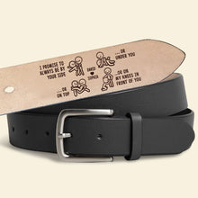 Load image into Gallery viewer, Personalized Leather Belt for Couples - Always By Your Side Belts PopCulturePrints
