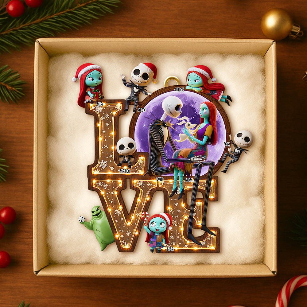 “Celebrate Love & Family” - Personalized Christmas Ornament for Family Ornament PopCulturePrints