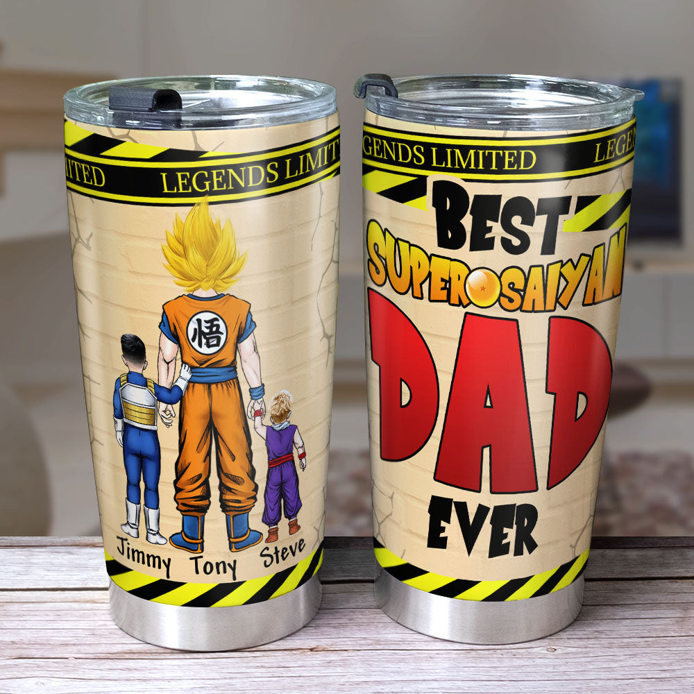 Best Super Saiyan Dad Personalized Tumbler Cup - Perfect Gift For Dad