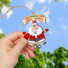 Load image into Gallery viewer, Personalized Naughty Santa Christmas Ornament - Jingle My Bells
