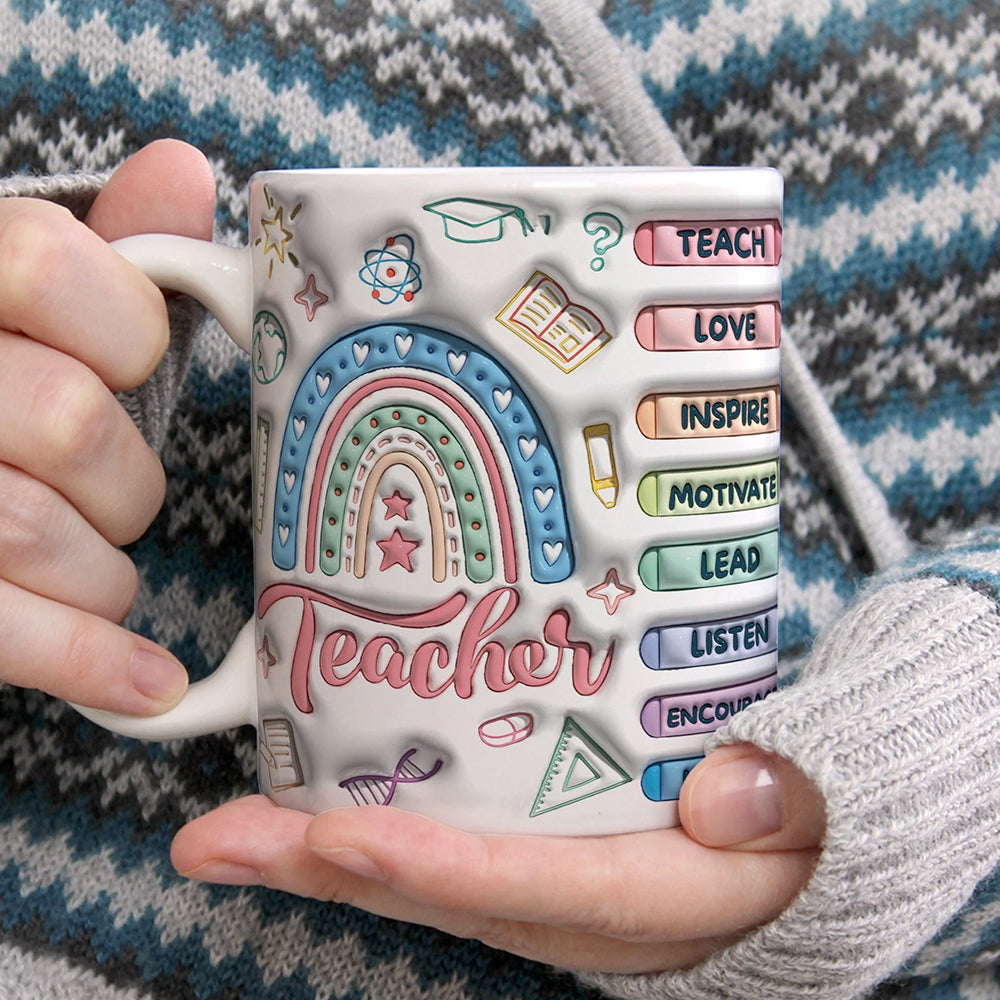 Personalized Christmas Coffee Mug for Teachers – Inspiring and Heartfelt Design