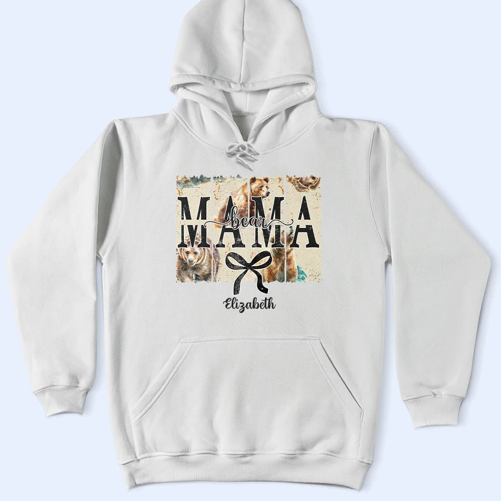 Mama Bear - Personalized T-Shirt Gift for Mom and Grandma T-shirt PopCulturePrints