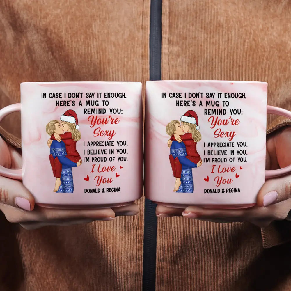 In Case I Don't Say It Enough - Personalized Marble Mug for Couples Marble Mug PopCulturePrints