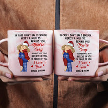 Load image into Gallery viewer, In Case I Don&#39;t Say It Enough - Personalized Marble Mug for Couples Marble Mug PopCulturePrints
