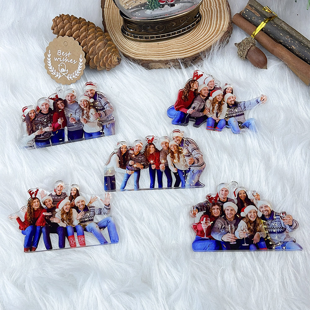 Personalized Holiday Photo Ornaments for Friends Ornament PopCulturePrints
