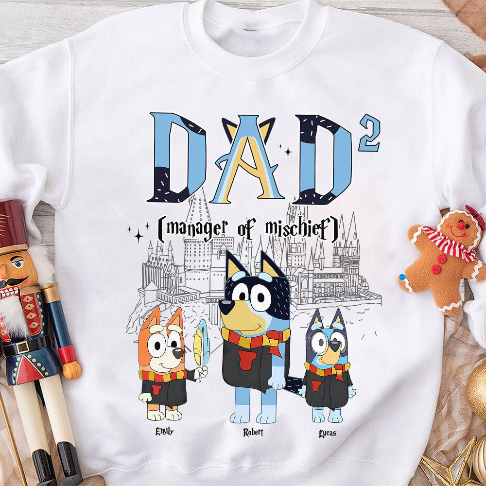 Personalized Family Wizard Shirt - Dad² 'Manager of Mischief'