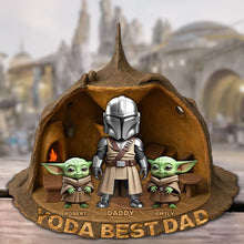 Load image into Gallery viewer, “Yoda Best Dad” - Personalized 3D Plaque for Dad - Custom Gift for Fathers Day, Birthdays, or Any Special Occasion Shaped Plaques PopCulturePrints
