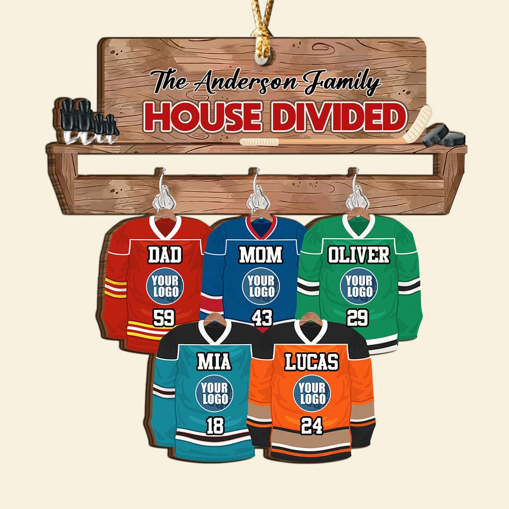 Personalized Ice Hockey Family Christmas Ornament Ornament PopCulturePrints