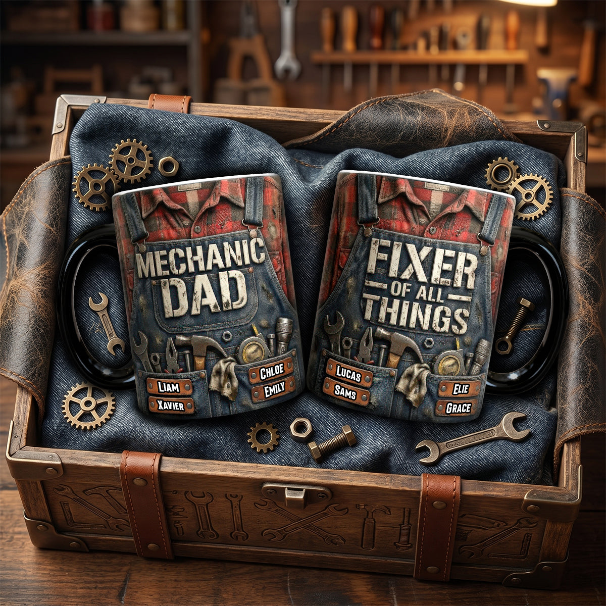 Fixer Of All Things - Personalized Mug for Mechanic Dad Coffee Mug PopCulturePrints