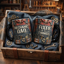 Load image into Gallery viewer, Fixer Of All Things - Personalized Mug for Mechanic Dad Coffee Mug PopCulturePrints
