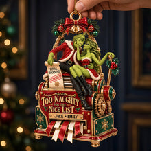 Load image into Gallery viewer, “Too Naughty for the Nice List” - Playful Couple Acrylic Ornament, Personalized Gift for Couples
