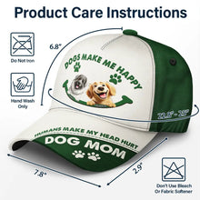 Load image into Gallery viewer, Dogs Make Me Happy - Personalized Classic Cap for Dog Lovers Classic Cap PopCulturePrints
