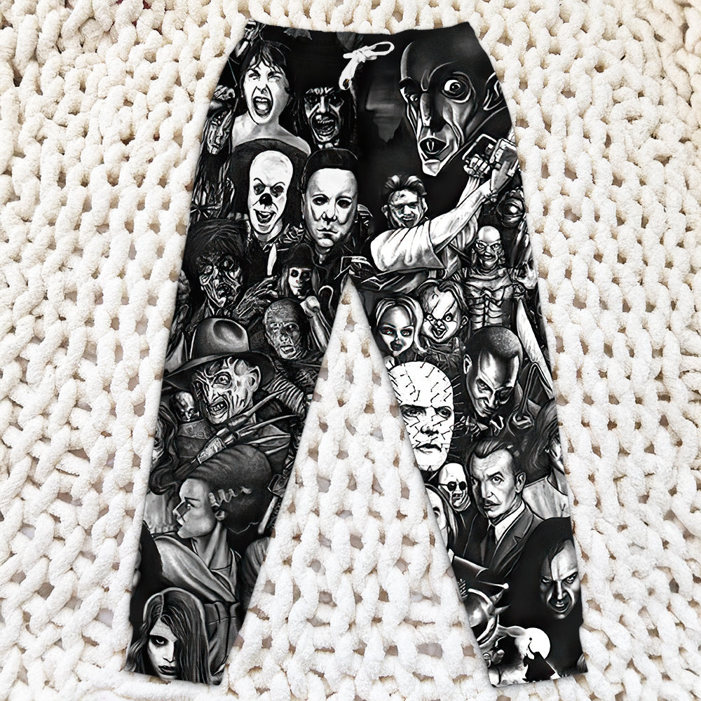 Horror Fans Jogger Sweatpants - Unique Prints for Movie Buffs Shorts and Pants PopCulturePrints