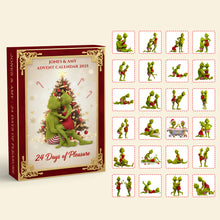 Load image into Gallery viewer, Celebrate Love: Naughty Green Couple Christmas Advent Calendar - Personalized Gifts for Couples Advent Calendar PopCulturePrints

