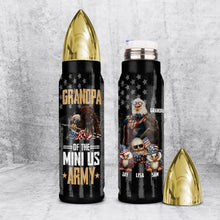 Load image into Gallery viewer, Custom Bullet Tumbler - Grandpa of the Mini US Army Tumbler Cup PopCulturePrints
