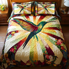 Load image into Gallery viewer, Hummingbird Lovers Quilt Bedding Set - Personalized Gift for Nature Enthusiasts Blanket PopCulturePrints
