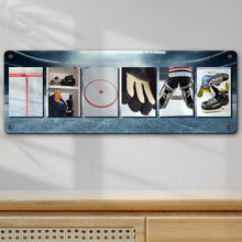 Load image into Gallery viewer, Custom Ice Hockey Name Art Metal Sign Metal Signs PopCulturePrints
