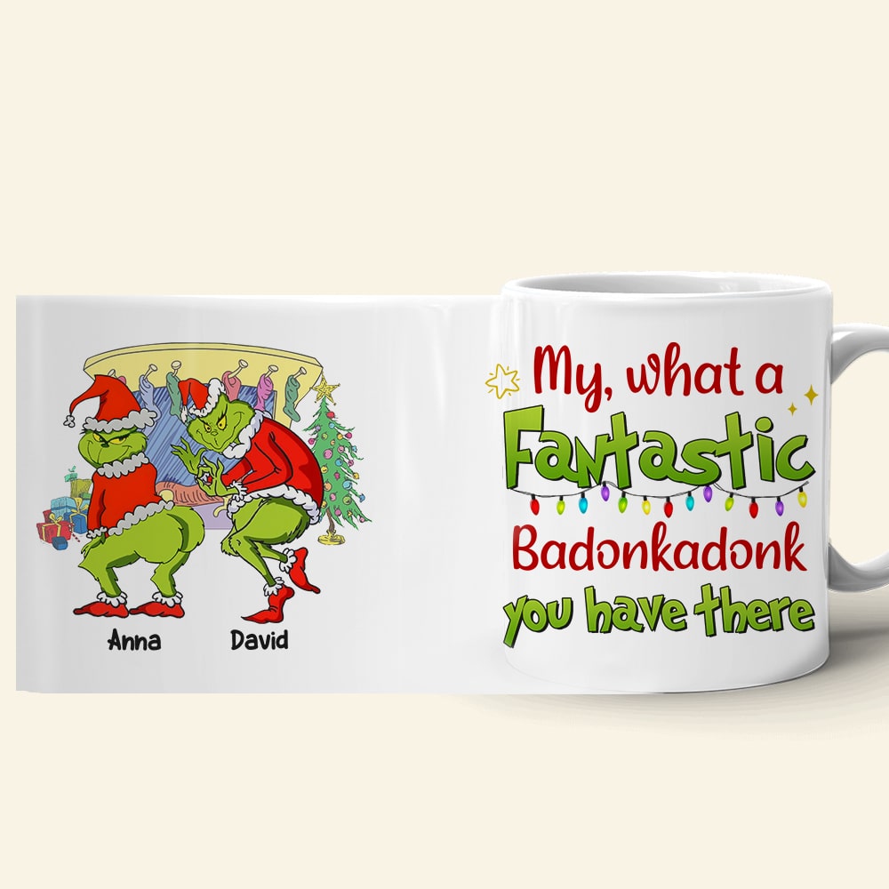 Cheeky Christmas Couple Coffee Mug - Personalized Fun Gift