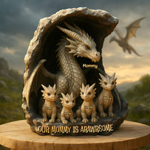 Load image into Gallery viewer, Our Mommy is Arawrsome - Personalized Dragon Acrylic Plaque for Mom, Grandma, and Special Loved Ones Shaped Plaques PopCulturePrints
